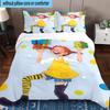 3PCS Pi-ppi And Horse Friendship 3pcs Bedding,Including 3PCS Duvet Cover And 2pcs Pillowcases Perfect for Christmas,Ideal for Bedroom, Dormitory