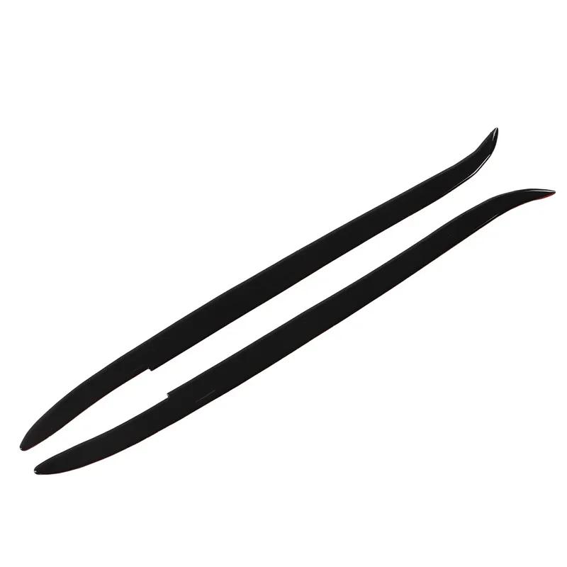 2Pcs Front Left Right Car Headlight Eyebrow Glossy Black Trim Decoration Replacement for BMW E39 1997‑2003 Car Accessories