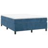 Cadre de lit avec matelas - Maison Exclusive - Velours bleu foncé - 140x200cm - Relaxation maximale