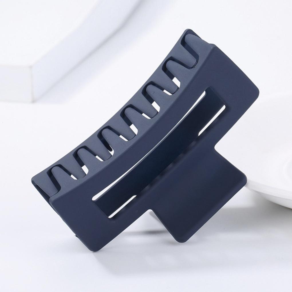 Women's Matte Square Hair Clip (Navy) Updo Hairpin