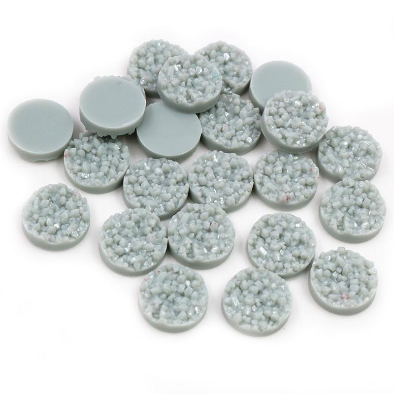 Neue, farbenfrohe 8/10/12 mm große, flache Naturharz-Cabochons (40 Stück) für Armbänder, Ohrringe und DIY-Schmuckherstellung