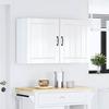 Kitchen Wall Cabinets 2 Pcs Lucca High Gloss White Wood Based Panel