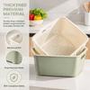 Food Grade Plastic Dual Layer Drain Basket Fine Drain Holes Kitchen Colander Set For Washing Fruits& Vegetables