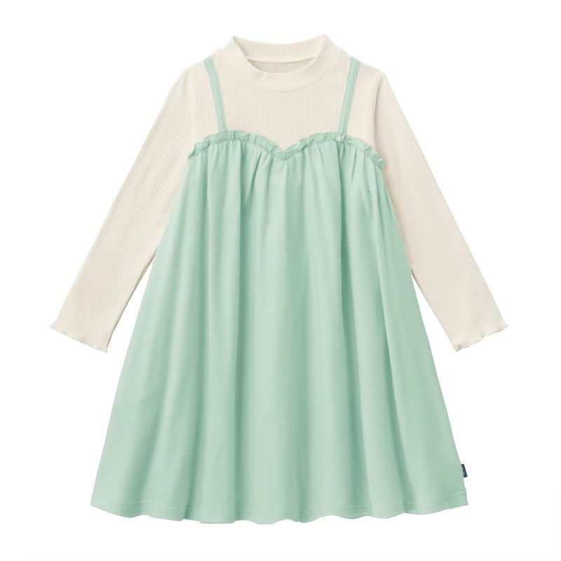 Girls Dress Spring and Autumn 2023 New Arrival Girls Cotton Long Sleeves Minimalist Fashionable Princess Dress Children Cute Dress