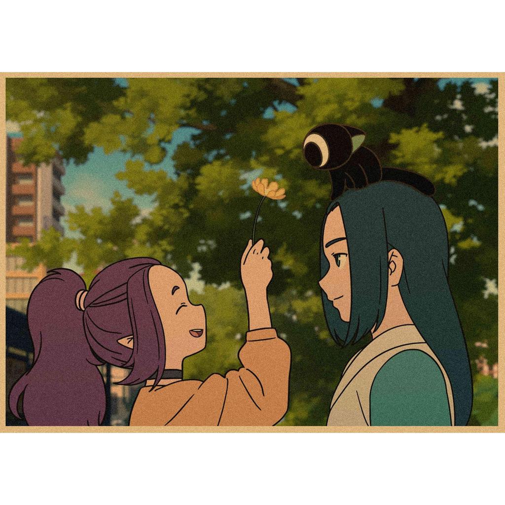 Luo Xiaohei Anime Poster - Retro Kraft Paper Wall Art for Cafe & Bar Decor