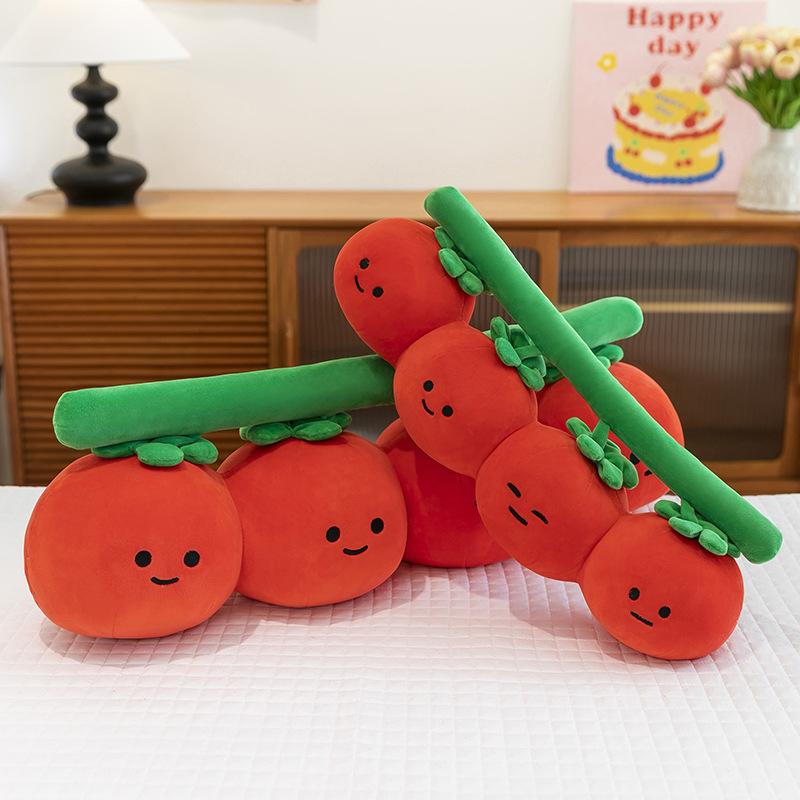 New Fun Tomato Plush Toy Doll Cute Tomato Doll Sleeping Pillow Girl Gift