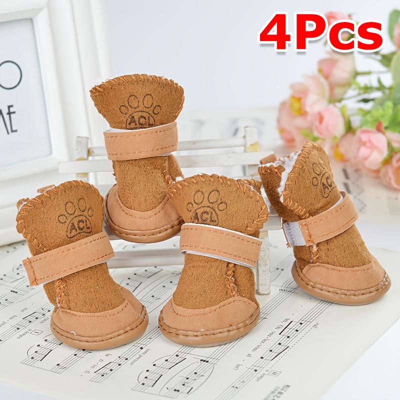 1Set Velvet Daily Pet Snow Boots Multiple Sizes Comfortable Anti Slip Durable Taking Photos Pet Socks Protecting Soft Outdoor