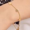 Bracelet Adjustable Simple Gold-toned Love Heart Chain Bracelet for Party
