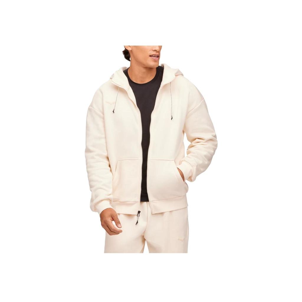 HOKA ONE ONE Solid Fit Hooded Jacket Men Jackets Beige 1151391-EGN
