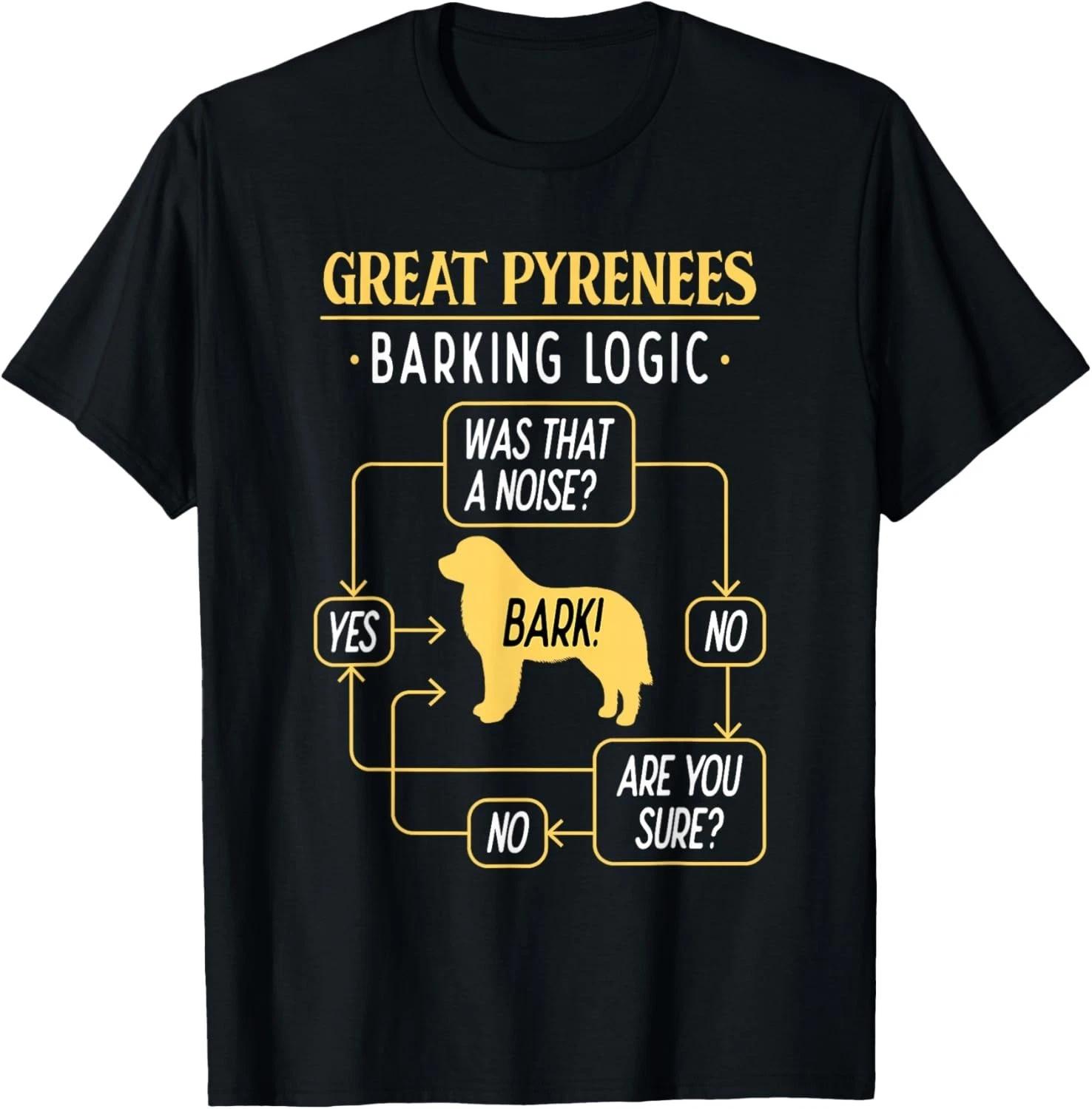 

Great Pyrenees Barking Logic - Pyrenean Dog Gift Unisex T-Shirt L