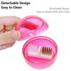 Nail Drill Bits Cleaning Box, Detachable Dual-Use Soft and Hard Wire Brush for Effective Cleaning, Manicure Nail Care Tool