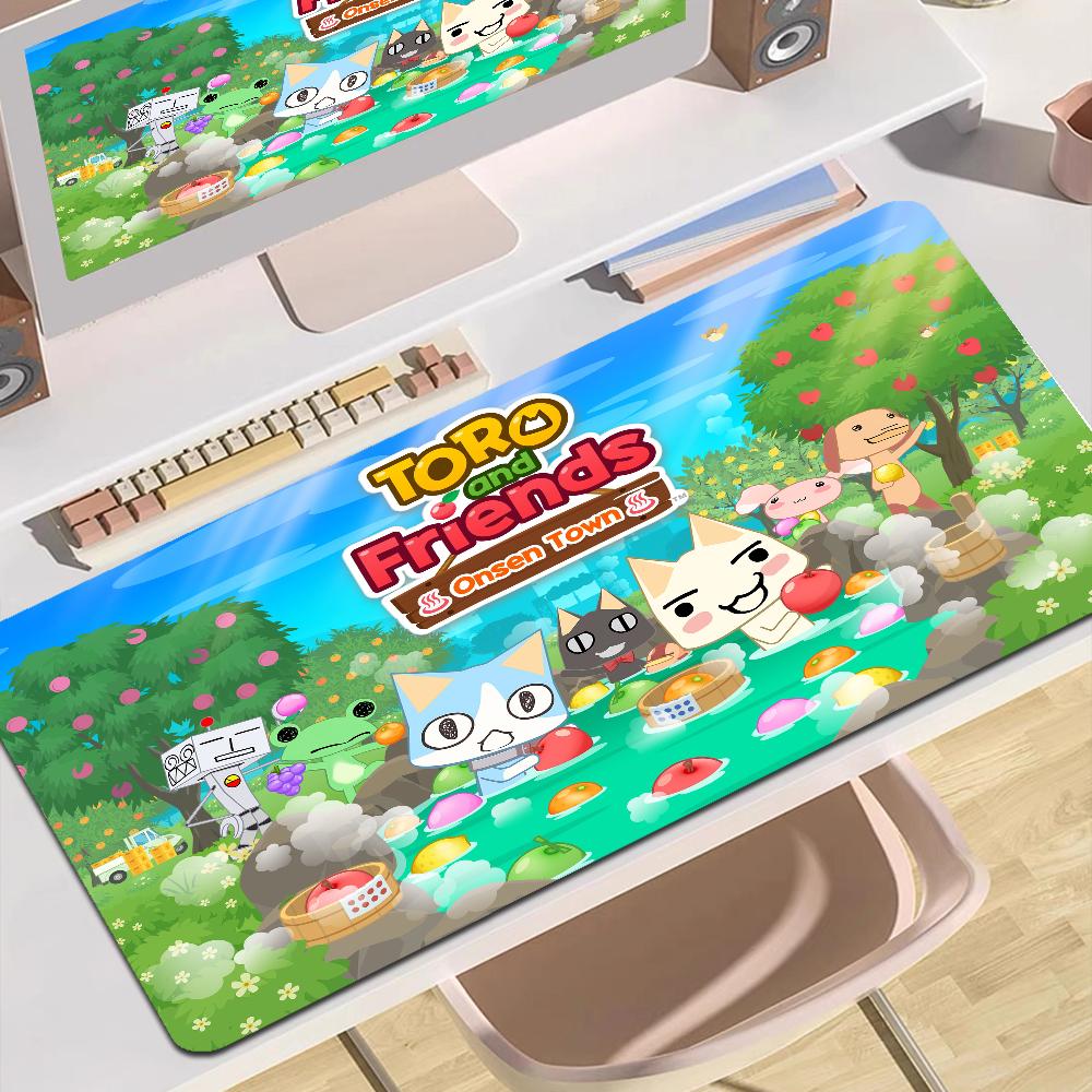 Inoue Toro Cute Cat Custom Skin Natural Rubber Gaming Mousepad Desk Mat Size For Game Keyboard Pad For Gamer