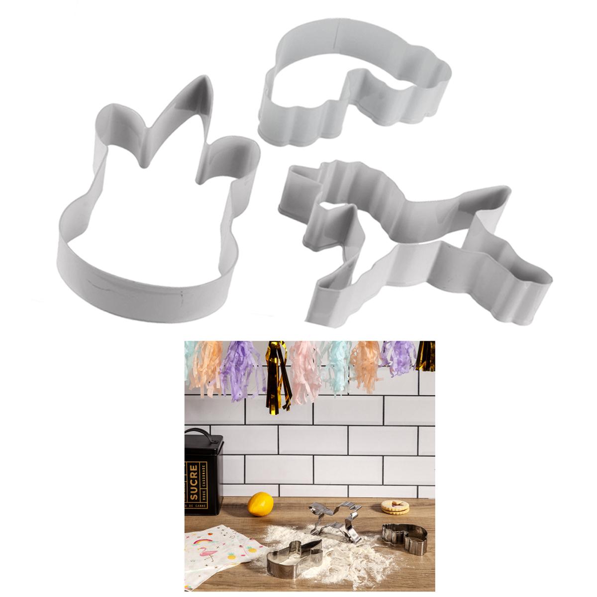 

Les Trésors De Lily [A2291] - Форма для печенья из нержавеющей стали Unicorn My Unicorn - 12x6 см (3 штуки) серебряный