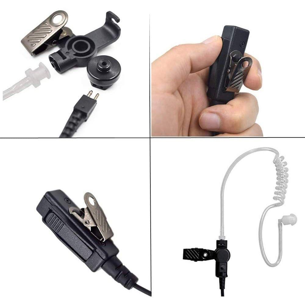Surveillance Earpiece 2 Pin Walkie Talkie Headphone 2 Way Radio Headset for Motorola CP200 GP2000