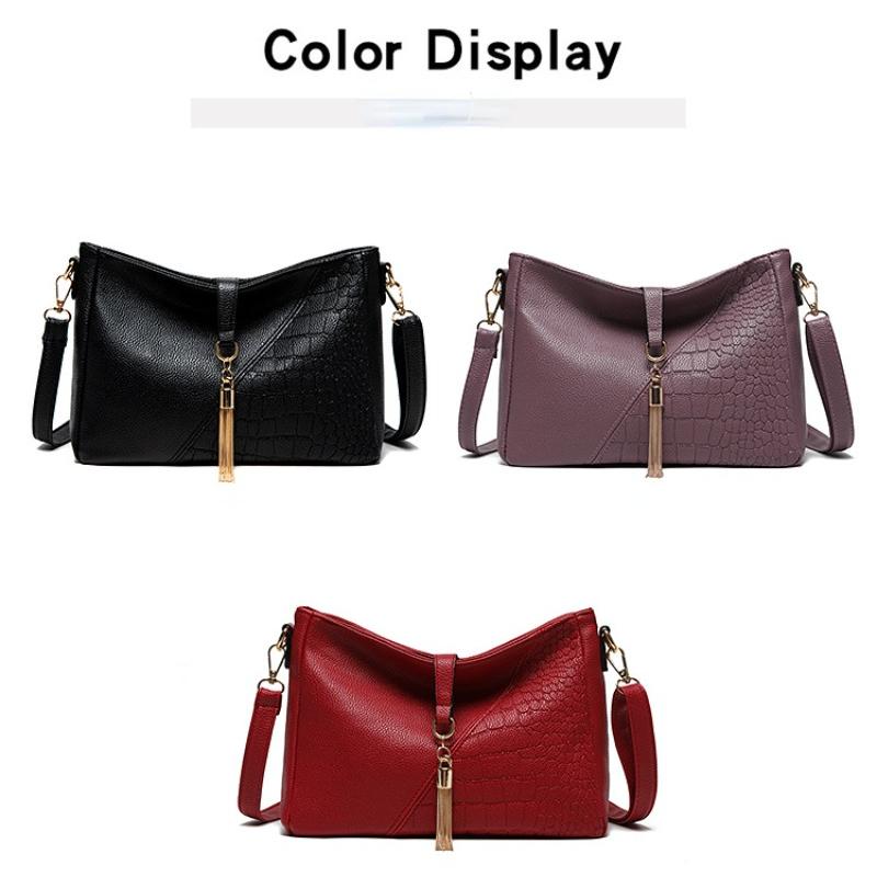 Soft Leather Bag for Women, New Fashionable Tassel Shoulder Bag, PU Leather Women's Crossbody Small Bag