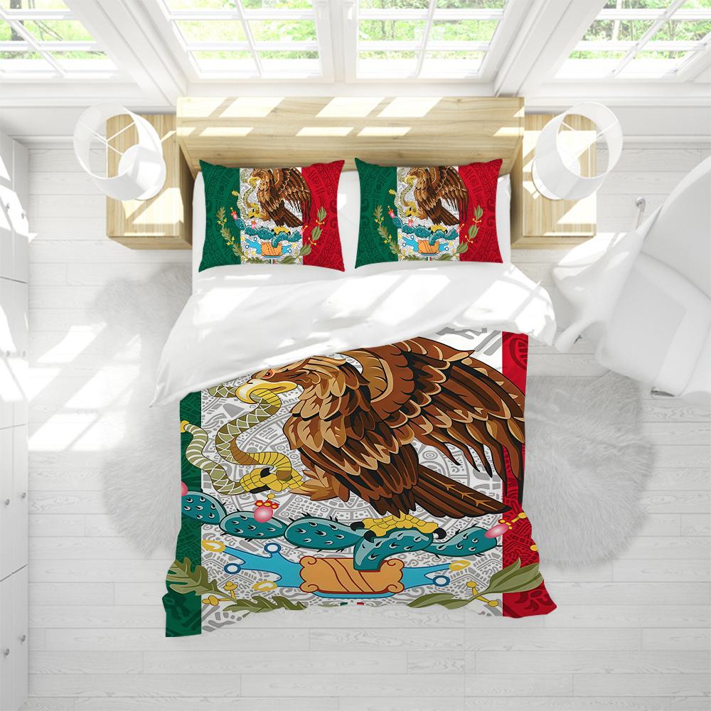 Aguila Grande Mexican Style Duvet Cover Set Soft Wash Bed 3 Piece Summer Comfortable Student Dormitory Home Baby Bedding Best
