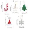 Christmas Tree Ginger Man Dangle Earrings for Women Girls Holiday Drop Earring Christmas Hat Crutch Earring Jewelry Gift