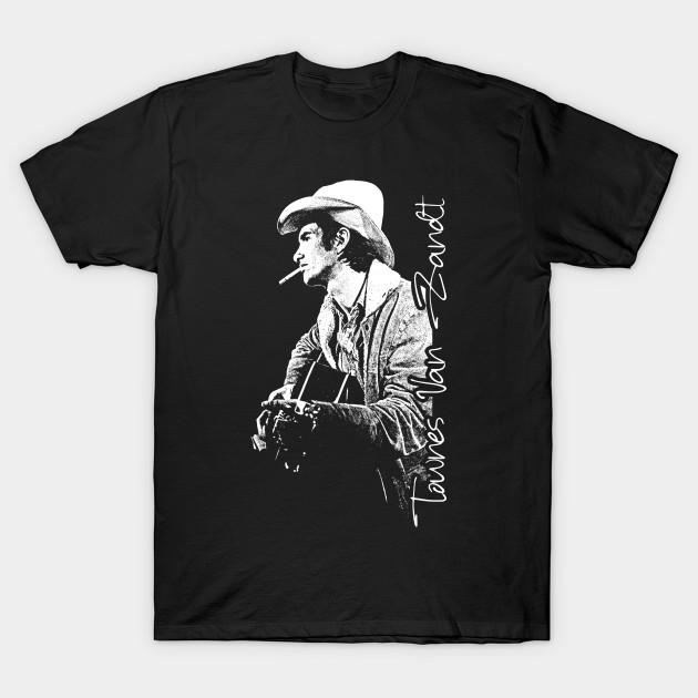 

Men Black Print T-shirt Townes Van Zandt // Retro Style Fan Design No-Cut Transfer Paper Print Cotton Tshirt 3XL
