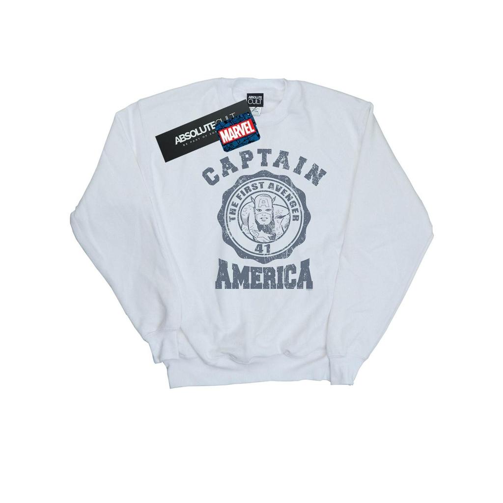 Marvel Mens Captain America Collegiate Sweatshirt