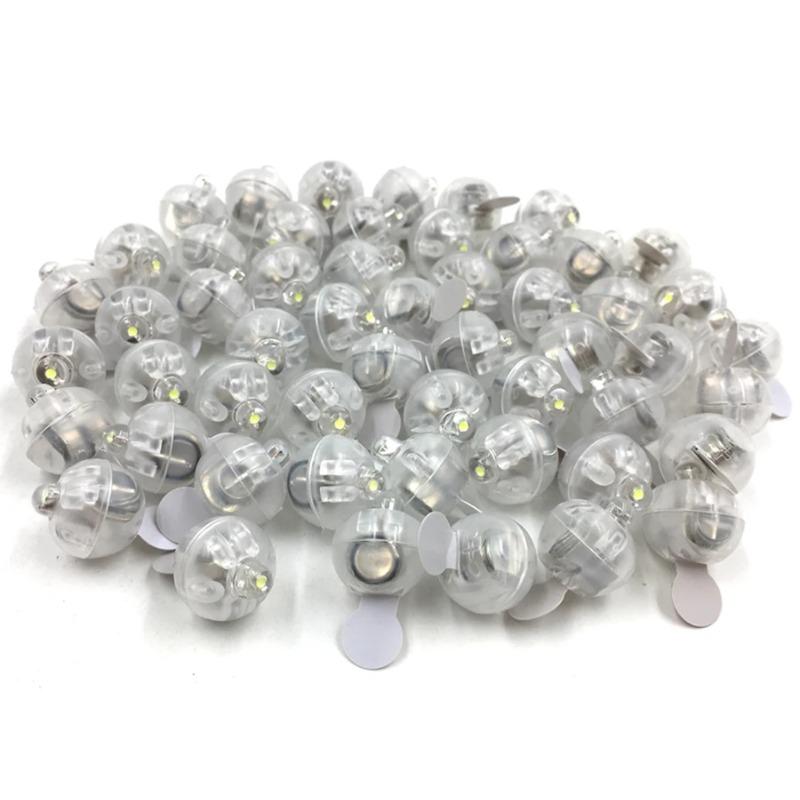 50 Stück Becher Kleine Runde Kugel Lichter Ballons LED Blinkende Leuchten Laternenlicht für Hochzeit Party Geburtstag Dekoration