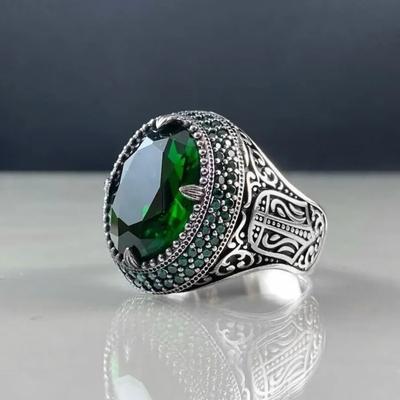 New Retro Alloy Decorated European and American Men's Engagement Ring Factory Direct Sales