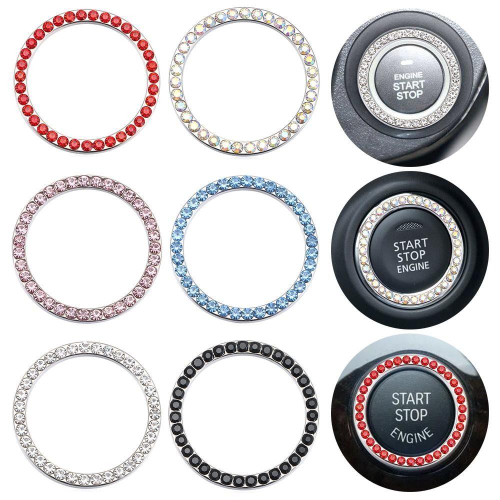Zinc Alloy Car Ignition Diamond Sticker Rhinestones 3D Switch Rhinestone Stickers Motorcycle