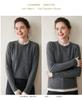 Women's Contrast Color Fake Two-Piece Cashmere Knit Sweater - Loose Fit, Round Neck, Autumn Winter Top