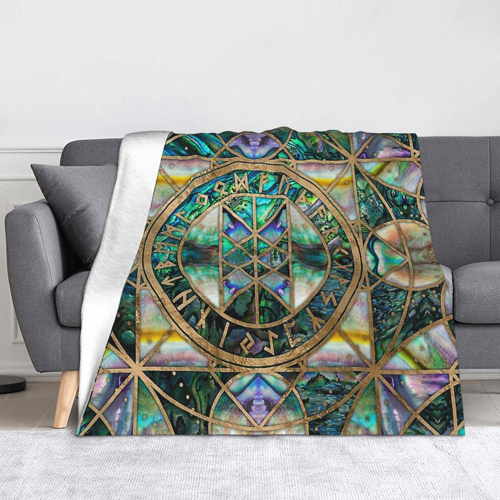 Tree of Life Yggdrasil Blanket Flannel Autumn Valhalla Viking Breathable Super Soft Throw Blankets for Bedding Office Bedspread