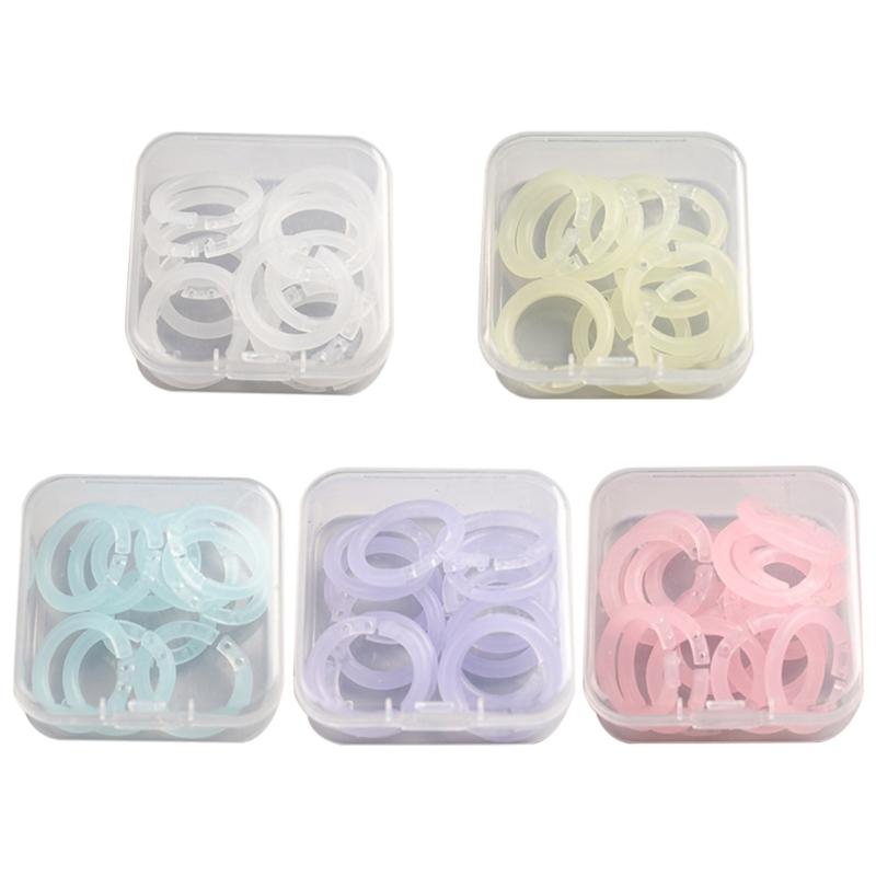 100Pcs Colorful Binder Rings 15mm Detachable Binder Rings Book Rings for Index Card Loose Leaf Notebook Binder Journal