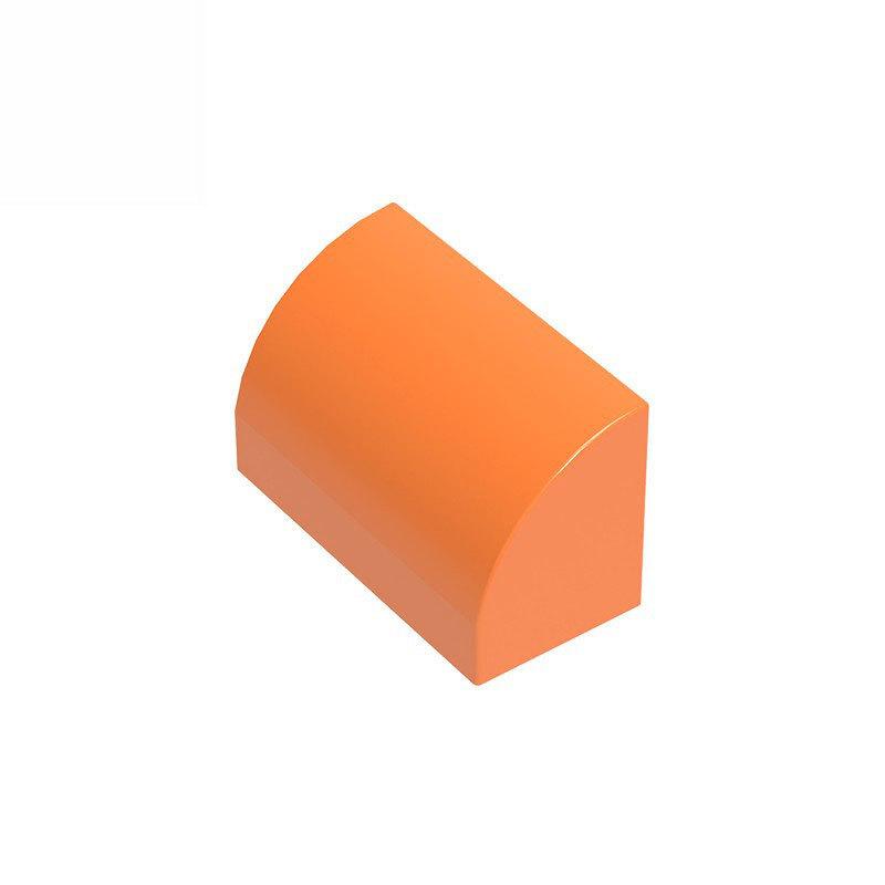 50g/83PCS 37352 Curved 1 x 2 x 1 No Studs with corners Block Moc Color Compatible with Brick DIY Children's Toy