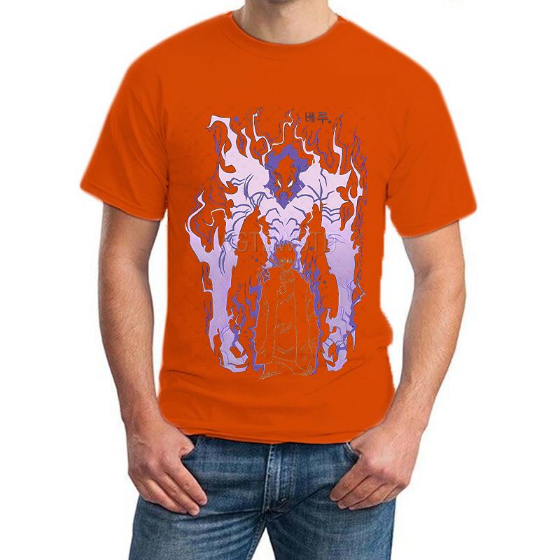 Solo Leveling Anime T-shirt Men Women Harajuku Manga Sung Jin Woo Gothic T Shirt Short Sleeve Crewneck Unisex Streetwear