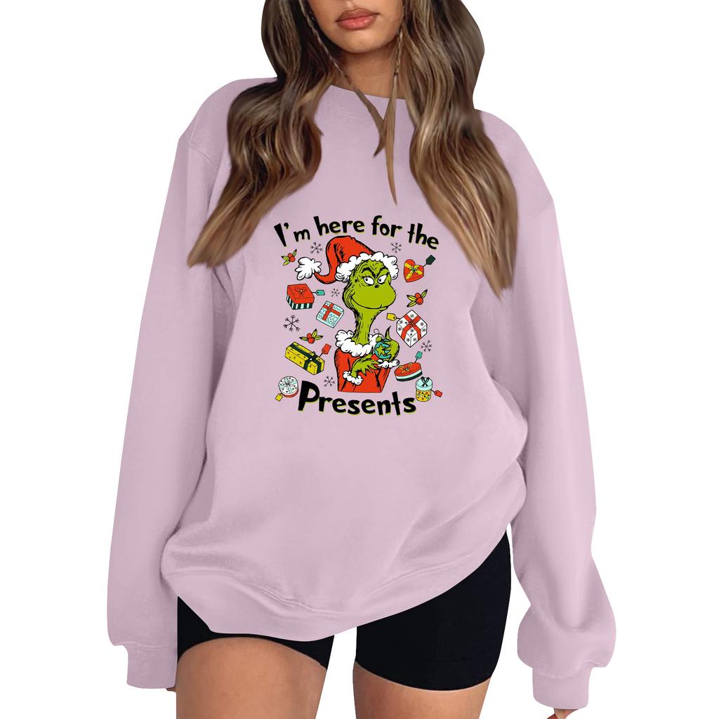 Women's Fashion Lightweight Long Sleeve Pullover Christmas Hoodie