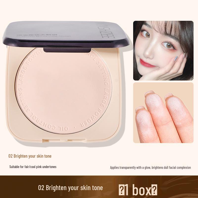 Mingxi Zhi Dual-Use Setting Powder: Touch-ups, Concealing, Oil Control, Long-lasting, Non-caking, Large Compact.