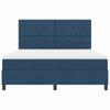 Box Spring Bed with Headboard Blue 180 x 200 cm Fabric