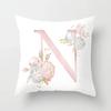 Sweet Pink Pillowcase Decoration 26 Letters Pillowcase Pillowcase Car Cushion Cover Home