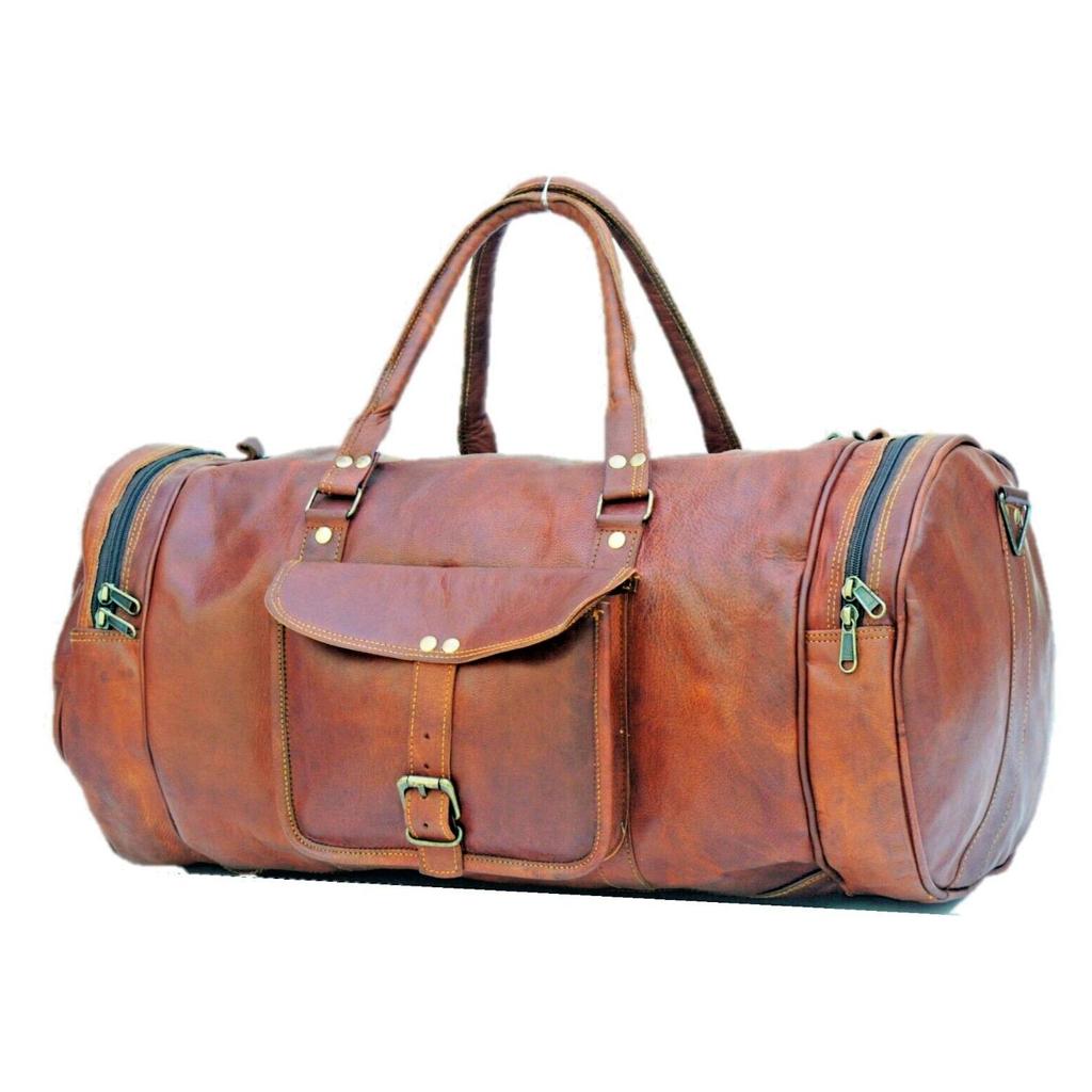 Tasche Leder Reise Duffle Weekend Herren Gepäck Vintage Gym Overnight S Original