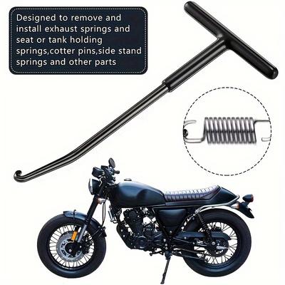 Hak do sprężyn wydechowych motocykla Uchwyt w kształcie litery T Klucz do ściągania sprężyn wydechowych Hak montażowy