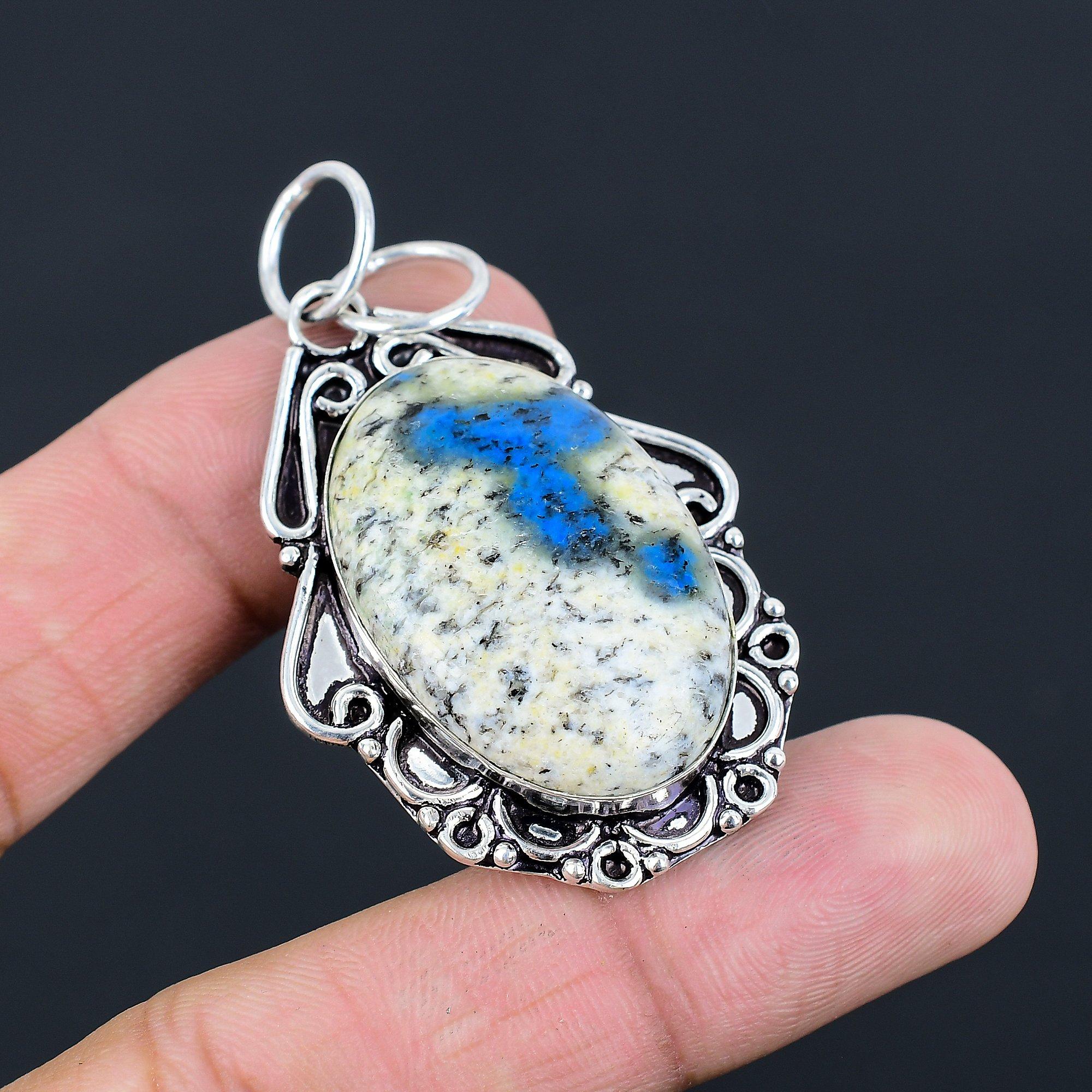 

Daughters Day Deal Natural K2 Jasper Sterling Silver Handcrafted Wedding Pendant