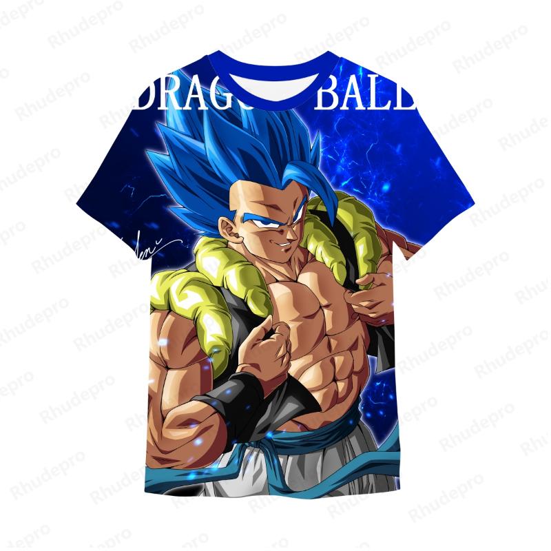 Goku Y2k Z T Shirt For Men Short Sleeve Cosplay T-shirt New Fashion High Quality Streetwear Anime 2024 Vegeta Trend