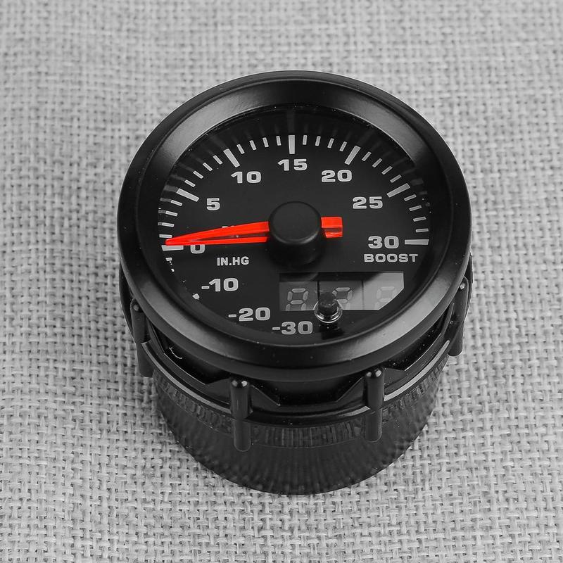 2  52mm LED Universal Car Turbo Boost Meter Psi Pressure Gauge Digital & Pointer 7 Color