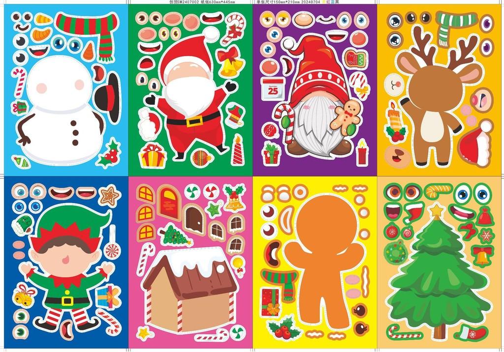 Adorable Holiday Themed Snowman And Reindeer Stickers For Family Fun And Creative Play