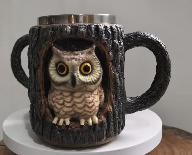 3D Kaffeetasse 11 oz Baumloch Tier Teetasse Wiederverwendbare Tassen für Morgenroutine Arbeit Entspannungsmomente Zuhause Geburtstagsfeier