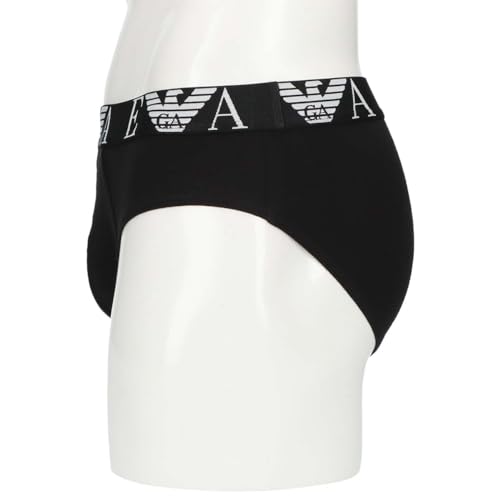 Emporio Armani BOLD MONOGRAM 3-PACK BRIEF Underwear (Set of 3) - Men's Cotton Briefs, EU Size 54087154, Assorted Sizes (Parallel Import)