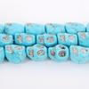 Colorful Halloween Skull Beads: Synthetic Turquoise Pendants for DIY Jewelry