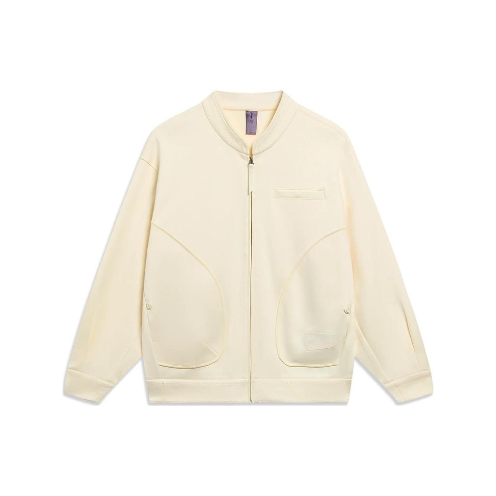 Li-Ning X Jackie Chan Kung Fu Series Solid Color Zip-Up Loose Knit Jacket Men Outerwear AFDT113-3