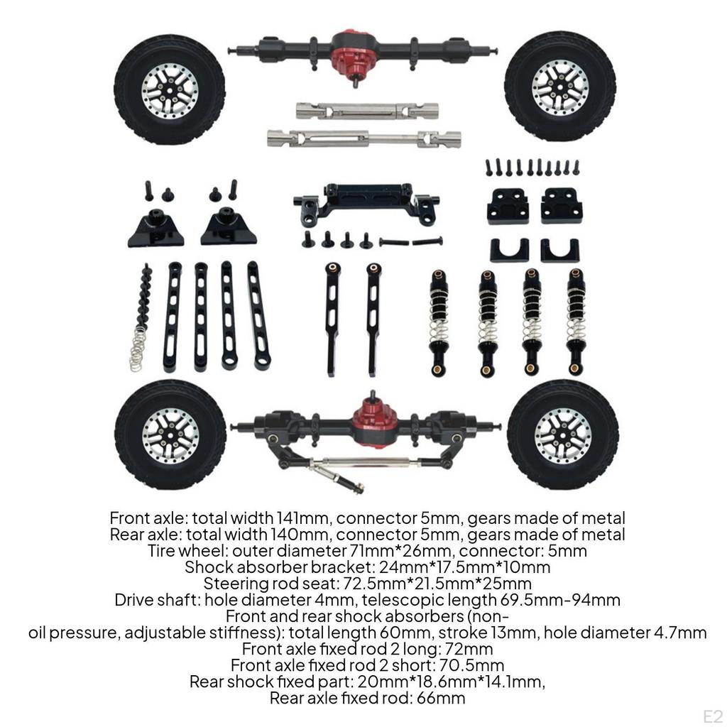 RC Car Metal Upgrade Kit All-Terrain Rear Axle Fixing Component Simple To