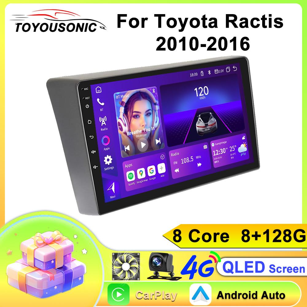 Android Car Multimedia Player For Toyota Ractis 2010-2016 GPS Navigation CarPlay 4G Head Unit Stereo Video Player