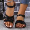 Shoes for Women Slippers 2024 Summer Women Flat Bottom Roman Strap Sandals Non Slip Rubber Soles Fashion Ladies Daily Sandalias