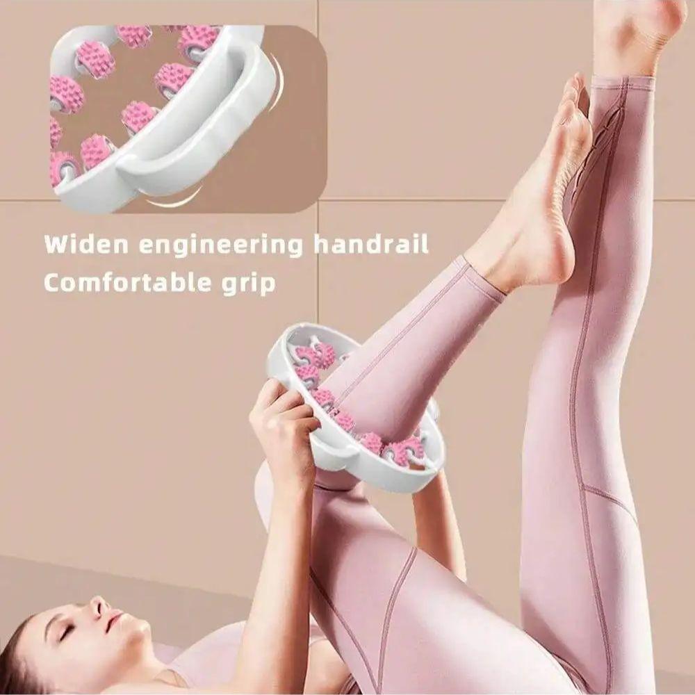 Circular massager roller waist abdominal muscle ring leg clamp portable massage tool