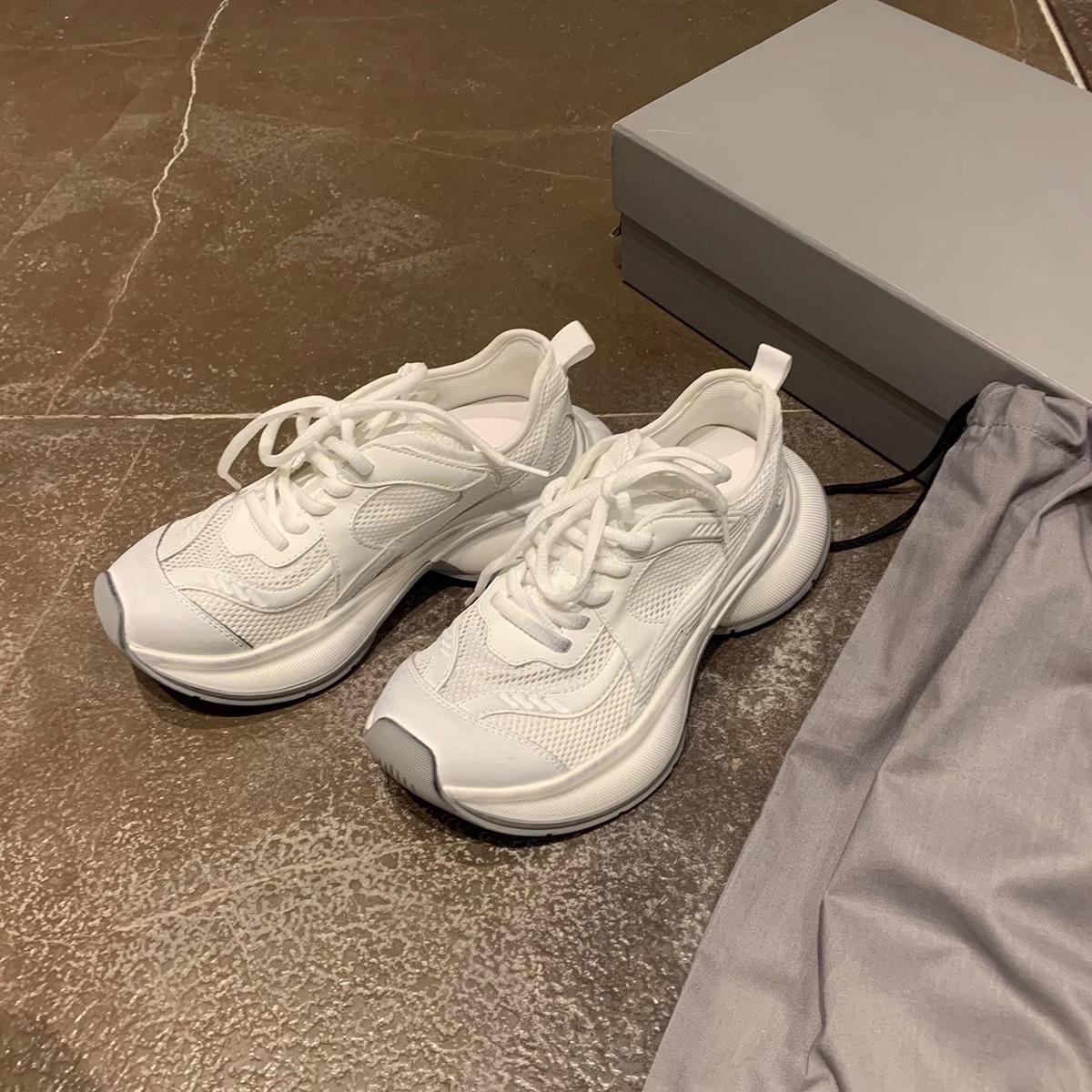 

Women s shoes summer 2025 breathable mesh light and thin dad shoes thick soles not tired feet sports shoes summer light women 35